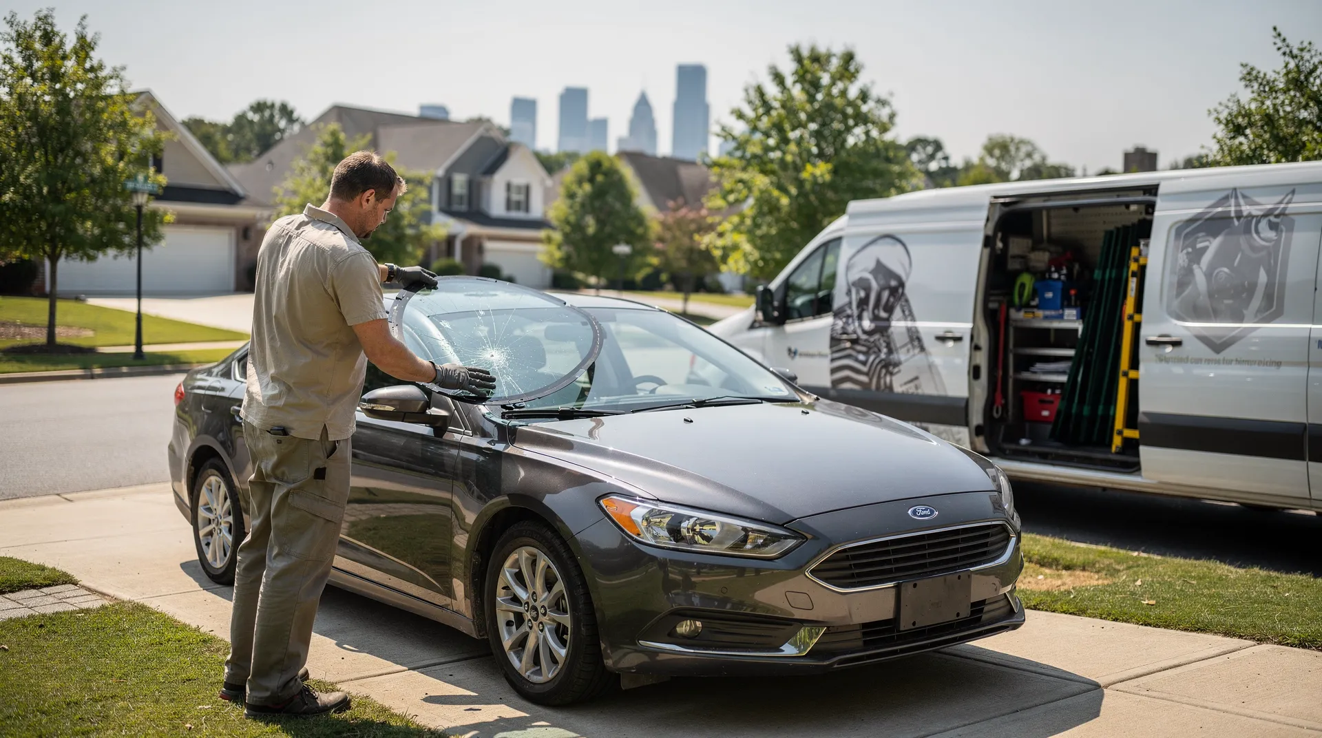 Galaxy Auto Glass is a fully mobile service that comes to the customer's home
